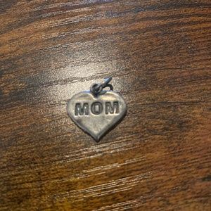 Sterling heart mom charm